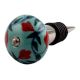 Sea Green Flower Ceramic Wine Stopper